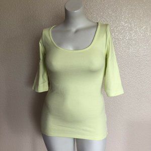 Soft Surroundings Ribbed Scoop Neck Del Tee Top S